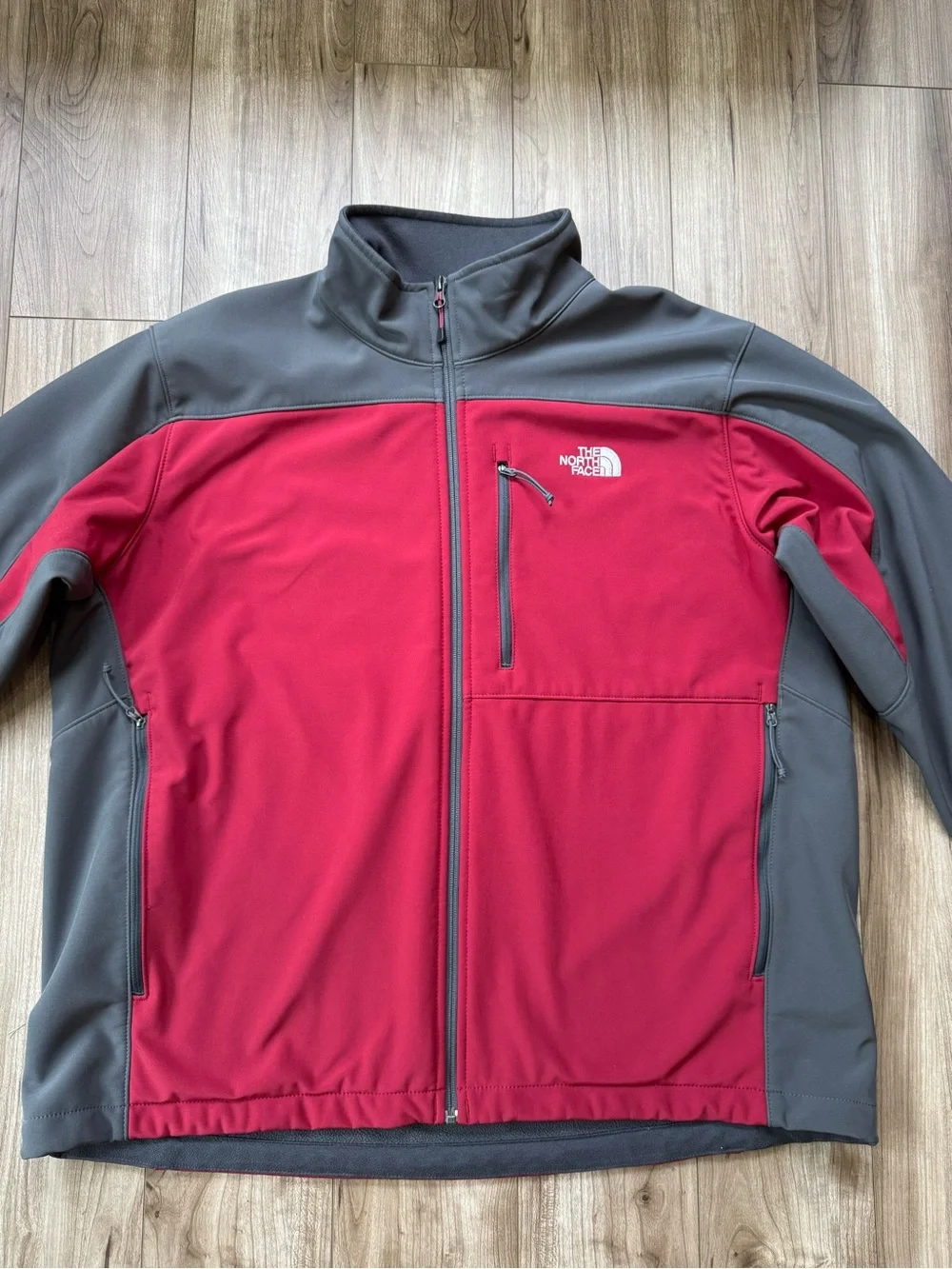 The North Face Men's Apex Bionic Jacket Size XXL red grey fall coat fleece